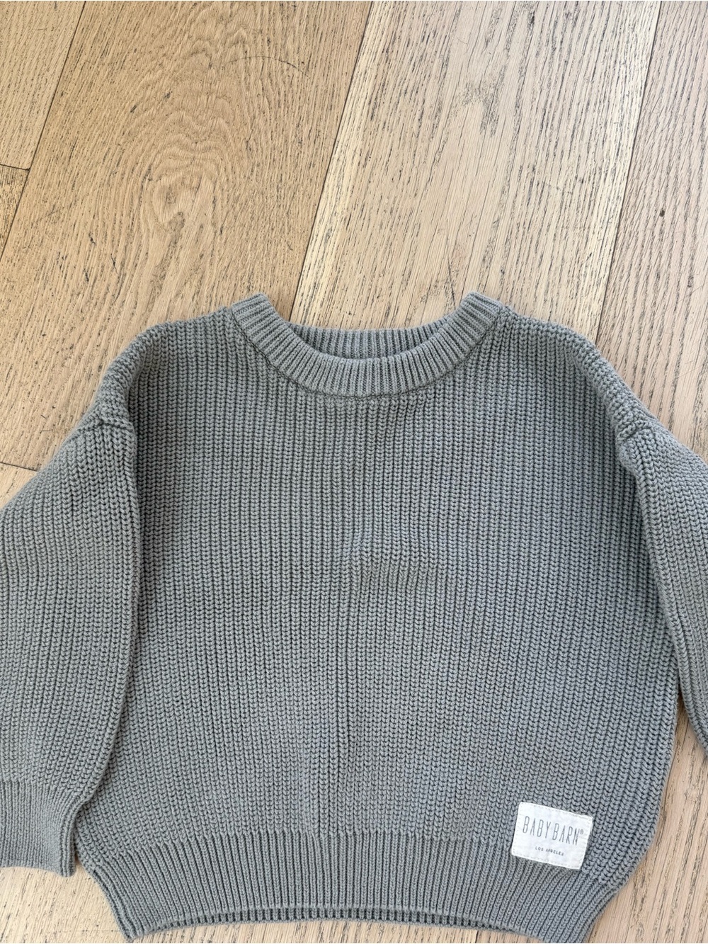 Gray Ribbed Knit Sweater - Gray